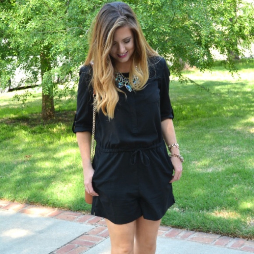Loft by Ann Taylor black romper